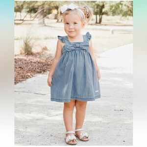 Ruffle Butts| Denim Bow Dress​